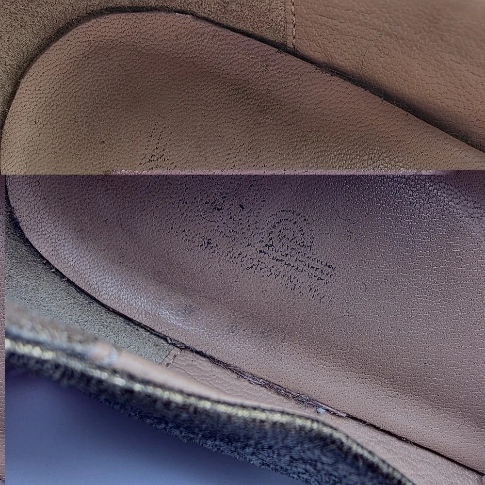 Vintage Belle Sigerson Morrison Effia Loafers‎ Women 8.5 Gold Metallic Designer